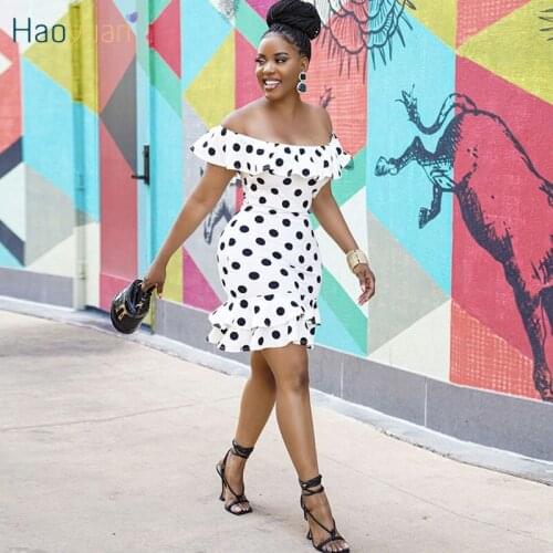 HAOYUAN Summer Polka Dot Dresses