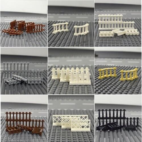 City Accessories Building Blocks House Fence Stairs Ladder Pillar Wall Lights MOC Parts Bricks Compatible All Brands