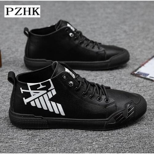 Superstar Fashion Letter Black Printed High top Sneakers Men Skateboard Shoes Seasons Comfortable Sport Shoes Men zapatos hombre