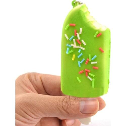 HOT 1PCS Squishy Bread Chocolate Sprinkles Popsicle Phone Straps Soft Scented Charms 4cm x 10cm