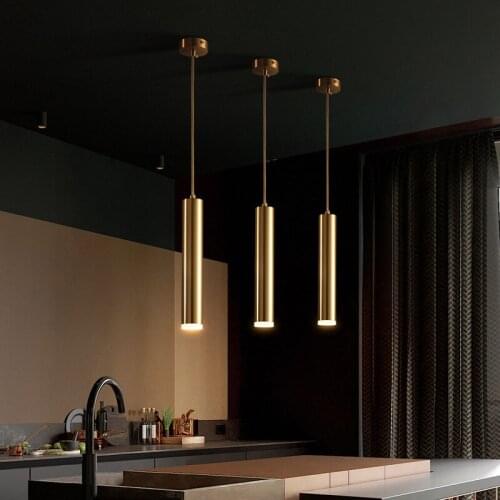 FKL Gold and Black Nordic Kitchen Chandelier Lighting Led LUSTER Chandeliers For Dining Room Cafe Indoor Light Fixtures