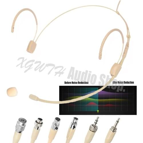 Mini Condenser Microphone Head Wearing Wired Headset Mic Microfone for Shure Sennheiser AK G Wireless Karaoke Mics System