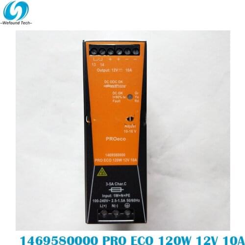 Original Weidmüller 1469580000 PRO ECO 120W 12V 10A Rail Switching Power Supply Single Phase, 100% Tested BeforeShipment