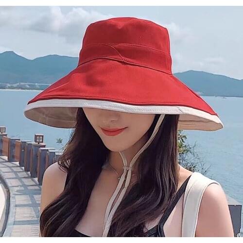 Solid Bucket Hat Two Side Wear Unisex Bob Caps Hip Hop Gorros Women Summer Panama Cap Beach Sun Fishing Boonie Hat Ladies Cap