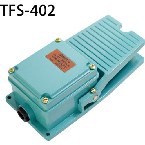 1 PCS AC 250V 15A 1NO 1NC Momentary Treadle Pedal Foot Switch w Cable Gland TFS-402 Green