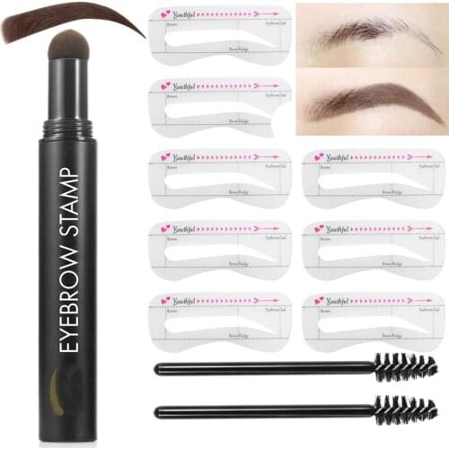 Professional Eyebrow Shaping Kit Eyebrow Pencil Eyebrow Stencils Waterproof Cosmetic Pencil Natural Color Eye Makeup Tools