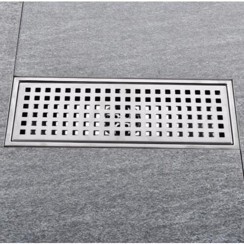 30*11cm Simple Grid Floor drain Stainless Steel Large Flow Drainer Square Shower Drain Waste Grate With Hair Strainer