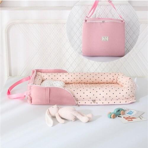 Removable Wash Travel Bed Portable Baby Bed Nest Bedding Cotton Nest Baby Crib Foldable Newborn Isolation Protection Sleeping