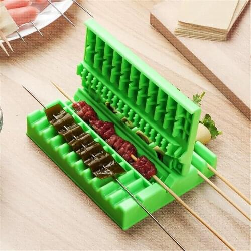 BBQ Skewers Food Grade PP BBQ Kabob Skewer Maker Tools Vegetable Roll Tofu Meat Skewers BBQ Tools