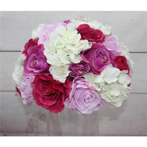 SPR NEW table centerpiece artificial rose wedding flower wall backdrop road lead arch flower ball for party arrangement