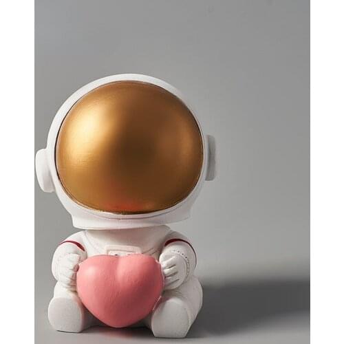 New Astronaut Statue Resin Spaceman Miniature Figurines for Bedroom Office Desk Decoration Accessories Gifts Figurine Astronaut