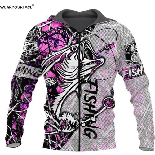 Fishing 3D All Over Print Crewneck Zipper Hoodies Sweatshirts Outdoor Vocation Sports Funny Streetwear Men Unisex Clothing