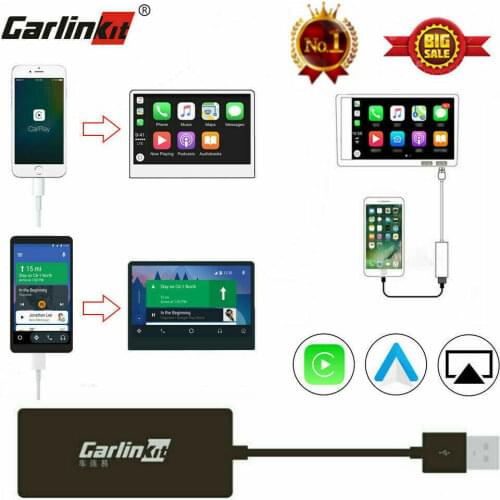Universal Wried CarPlay Smart Link USB Dongle for Android Auto Carplay Mirrorlink iOS14 iOS13 Carplay USB Adapter