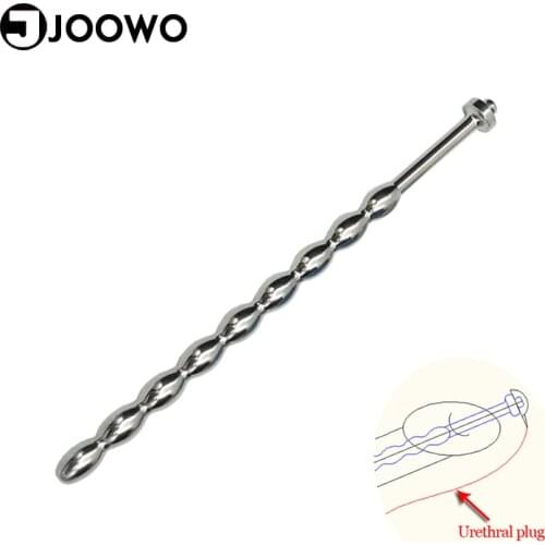 Smooth Stainless Steel Urethral Toy Electro Shock Penis Plug Male Sounding Dilator Sex Toys for Men Chastity Device Accessory