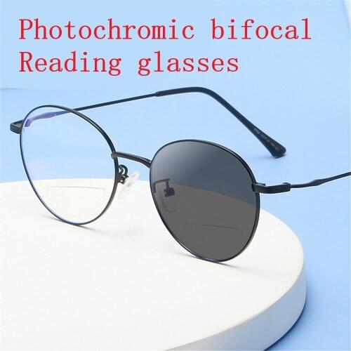 High End Progressive Multifocal Reading Glasses Bifocal Reading Eyeglasses Women Men Photochromic Reading Glasses NX