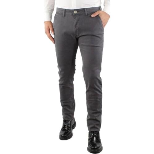 Winter men Chino pants Slim Fit trousers pocket America elegant gray