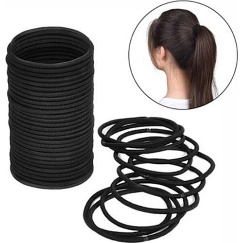 40Pcs Fashion Black Style Women Girl Elastic Hair Rubber For Baby Girl Rope Scrunchie Ponytail Holder Bands Hairband