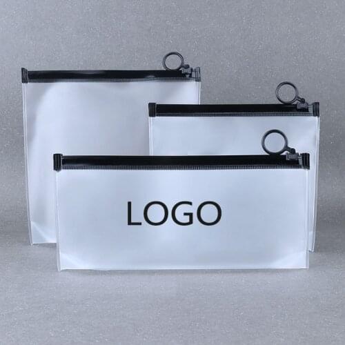 10Pcs Custom Logo Transparent PVC Cosmetic Tools Packaging Bag Zipper Plastic Bag Gift Bag Travel Home Storage Bags Small Bags