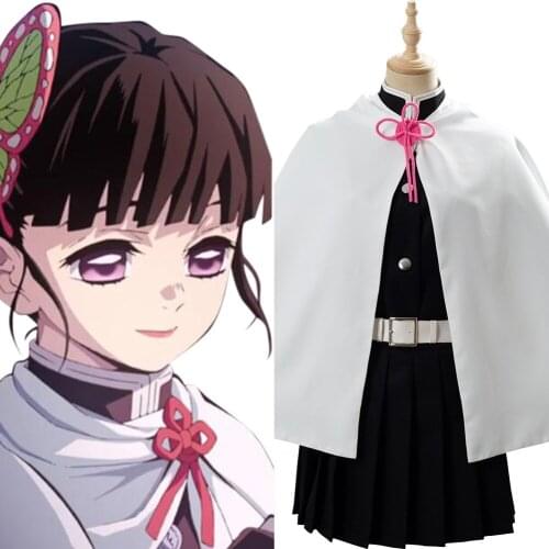 Anime Demon Slayer Kimetsu no Yaiba Tsuyuri Kanawo Cosplay Costume Suit Kimono Cloak Dress Outfit Uniform Custom Made
