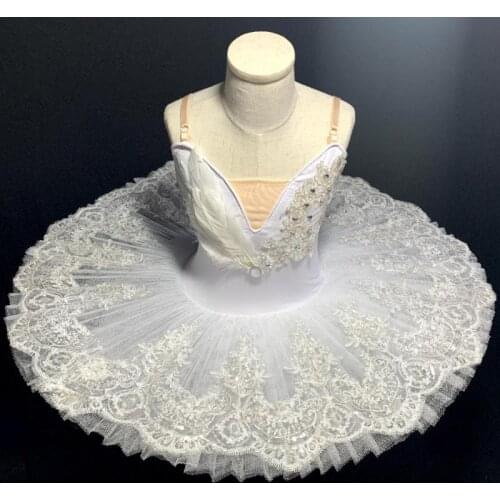 Professional Ballerina Ballet Tutu White Swan Lake Ballet Dance Costumes Kids Child Adults Pancake Tutu Ballet Dress Girls Women