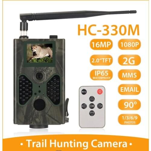 Cellular Hunting Trail Camera 16MP Photo Traps SMTP MMS GSM 1080P Night Vision HC330M Wildlife Wireless Cameras Surveillance