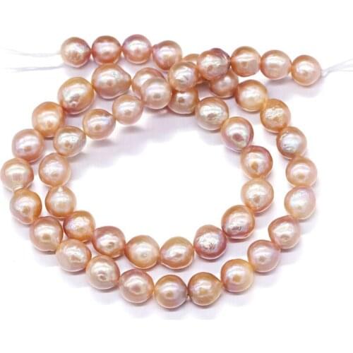 Natural Freshwater Beaded High Quality Baroque Loose Pearl Beaded for Making DIY Jewelry Necklace Accessories Size 8-9mm