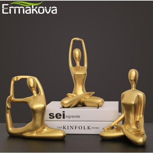ERMAKOVA Nordic Beauty Yoga Figures Figurines Dancing Sports Figure Statue Decoration Living Room Home Decoration Accessories