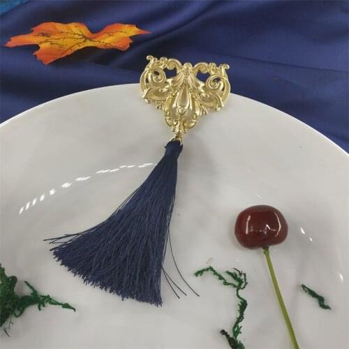 And the United States palace restoring ancient ways jewelry western hanfu xionghua baroque hollow-out tassel brooch