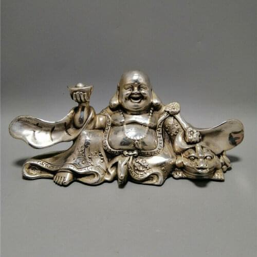 Chinese Antiques Collect The Tibet Silver of The Maitreya Buddha