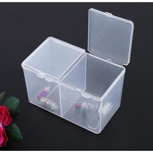 1 PC Multifunctional Nail Art Wipes Clean Pads Storage Box Double Grids Cotton Pads Manicure Polish Remover Wipe Pad Box Tool