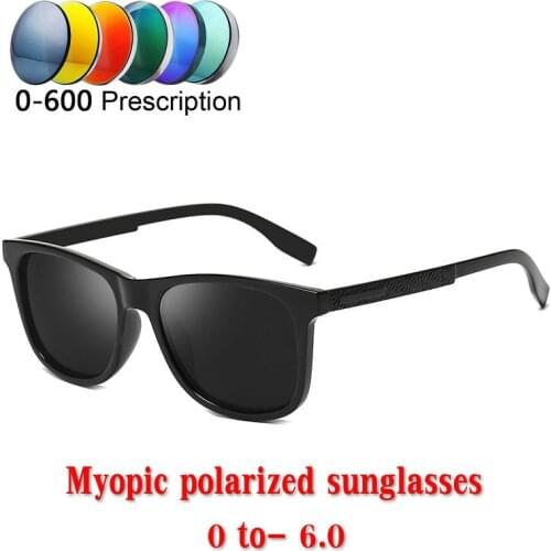 2019 fashion retro mens polarized myopia sunglasses brand designer 2019 new prescription mens square driving sunglasses UV NX