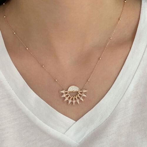 NEW Trendy 925 Silver Necklace Turkish Jewelry Birthday Gift Zircon Fashion Necklace For Women Minimalist Style Luxury Designer