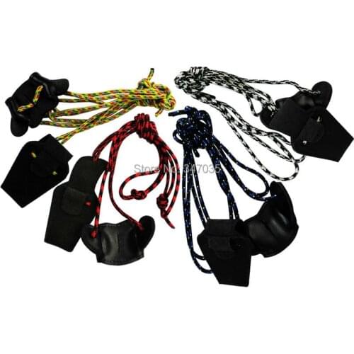 New Archery Recurve bow Longbow Bow Stringer - Length 2M with Leather Tip Nylon Cord 4 Colors# Free shippping