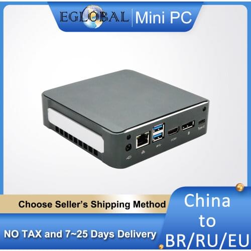 New Mini PC Windows 10 Intel i7-10510U I5-10210U 2*DDR4 M.2 Nuc Ultra Compact PC Barebone Computer Type-C 4K 60Hz HDMI2.0 DP