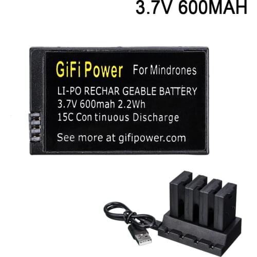 Original 3.7V 600mAh 20C Li-po Battery + Charger for Parrot Mini Drone for Parrot Jumping Sumo Swing Mambo Rolling Spider