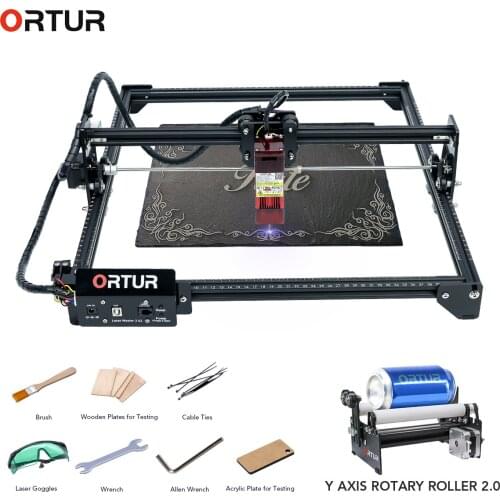 Rotate Engraving Module Ortur Laser Engraver Y Axis DIY Upgrde Kit for Column Cylinder Engraving with 7/15W Ortur Laser Master 2