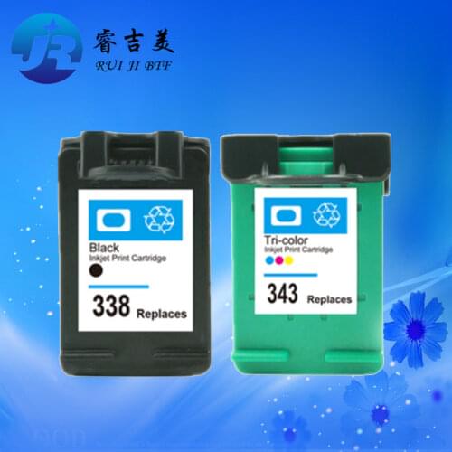 High Quality 338 343 Ink Cartridge Compatible for HP 460C 5740 5940 6520 6540 6620 6840 6940 6980 9800 6200 6210 7210 7310