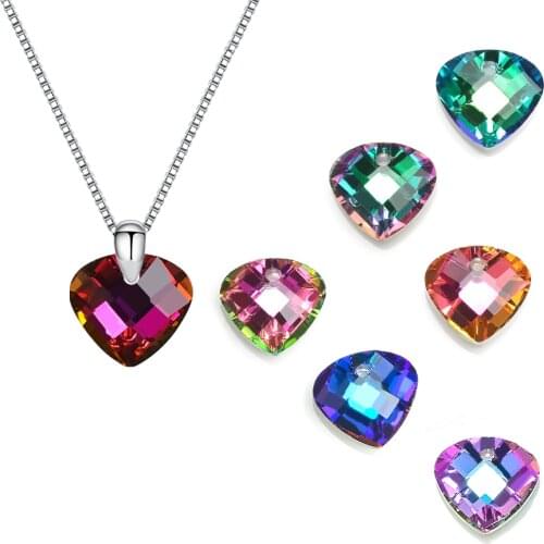 ZHUBI 14mm Shell Shape Crystal Pendant Charm Glass Loose Beads For Women Jewelry Making Necklaces DIY Earring Findings 20pcs/lot