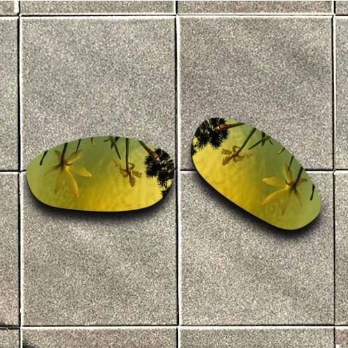 24K Gold Polarized Sunglasses Replacement Lens for-Oakley Monster Dog Frame 100% UV Protection Good Fitness