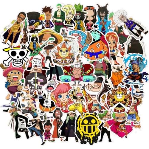 50 Pcs/Lot Anime 2020 ONE PIECE Luffy Stickers For Car Laptop Suitcase waterproof PVC Stickers