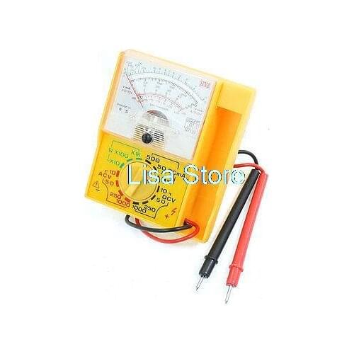 Ammeter Volt Ohm Analog Gauge Multimeter Multitester w Probe Lead