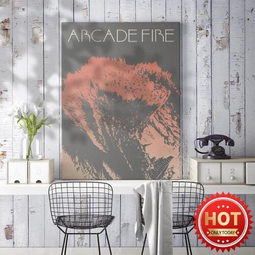 Arcade Fire Hot Rock Band Poster, Bar Pub Club Decor Wall Stickers, Arcade Fire Wall Art Prints, Gift Wall Art Decor Painting