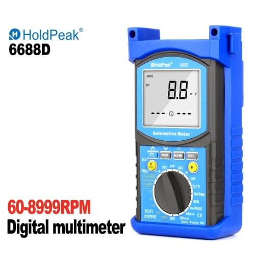 Holdpeak Automotive Meter Engine Analyzer Multimeter Handheld Digital Multimeter Capacitance Resistance Diode 20A Ammeter Meter