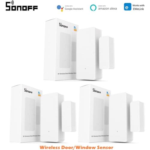 SONOFF DW2-RF - 433MHZ RF Door And Window Sensor Smart Home EWeLink App Remote Control Smart Sensor Wireless Door/Window Sensor