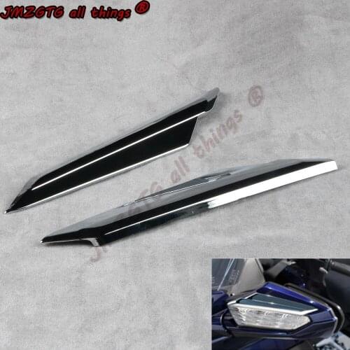Motorcycle Rearview Mirror Decorative Cover For Honda Gold Wing GL1800 2018-2020 ABS Plastic Chrome