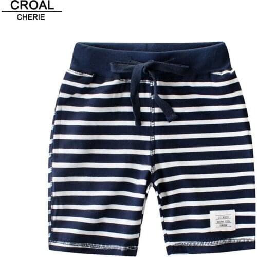 CROAL CHERIE Stripe Fashion Kids Trousers Children Pants For Baby Boys Summer Beach Loose Shorts Children 90-140cm