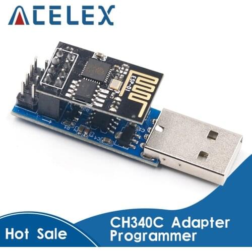 ESP8266 ESP-01/ESP-01S WIFI Module Adapter Download Debug Link Kit CH340C for Arduino IDE USB to ESP8266 ESP-01s DIY Kit