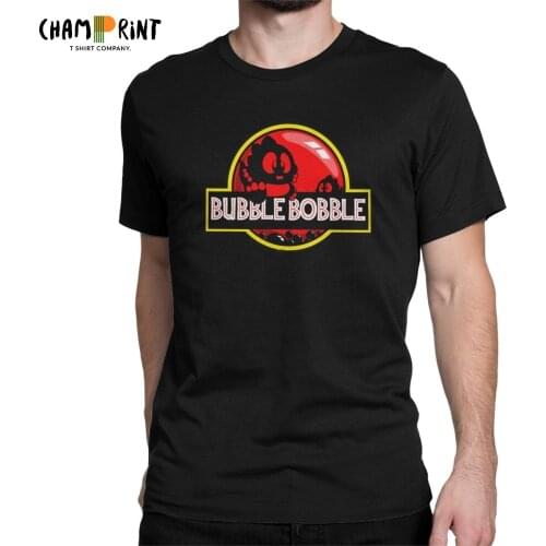 Bubble Bobble Park Mens T Shirts Retro Cute FC Console Game Vintage Tees Short Sleeve O Neck T-Shirt Cotton Summer Tops