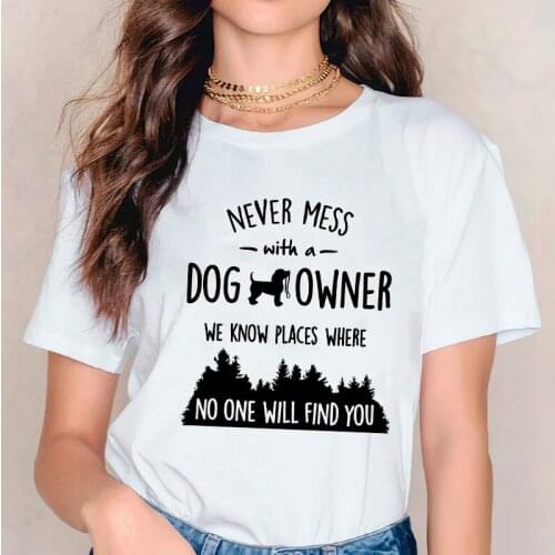 T Shirts for Women T-shirts Dog Mom Cute Short Sleeve Summer Autumn Ladies Print Lady Womens Graphic Top Female Tee T-Shirt
