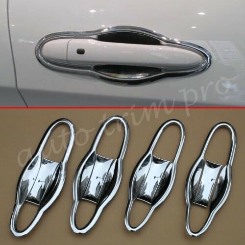 ABS Chrome Door Handle Bowl Cup Cover Protector Tirm Fit For Jeep Cherokee KL 2014 2015 2016 2017 2018 2019 Accessories